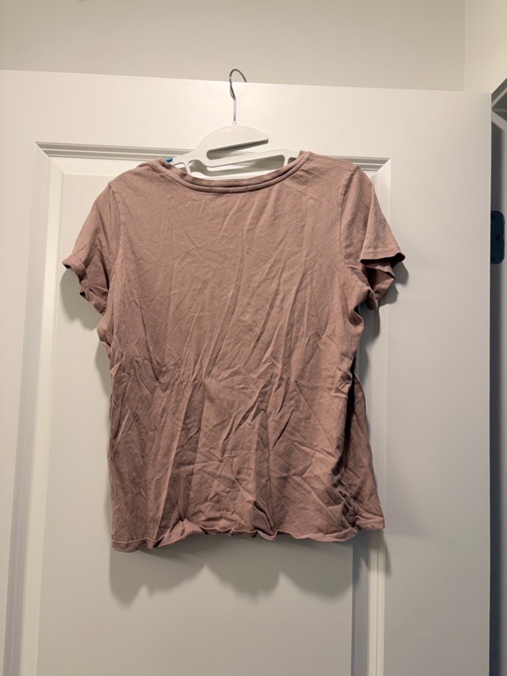 Marine Layer Women's Short Sleeve Crew Tee in Dusty Mauve - Picture 4 of 5